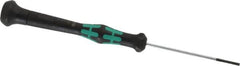 Wera - 1.8mm Blade Width, Electronic/Electrostatic Slotted Screwdriver - 60mm Blade Length, Round Shank, Ergonomic Handle - Benchmark Tooling