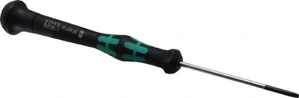 Wera - Electronic/Electrostatic Slotted Screwdriver - 60mm Blade Length, Round Shank, Ergonomic Handle - Benchmark Tooling