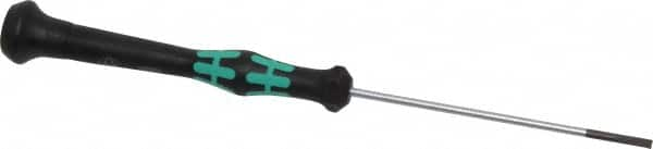 Wera - Electronic/Electrostatic Slotted Screwdriver - 80mm Blade Length, Round Shank, Ergonomic Handle - Benchmark Tooling