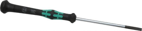 Wera - Electronic/Electrostatic Slotted Screwdriver - 80mm Blade Length, Round Shank, Ergonomic Handle - Benchmark Tooling