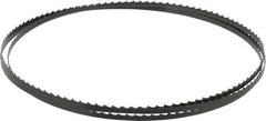 Starrett - 4 TPI, 6' 8" Long x 1/4" Wide x 0.025" Thick, Welded Band Saw Blade - Carbon Steel, Toothed Edge, Raker Tooth Set, Flexible Back, Contour Cutting - Benchmark Tooling