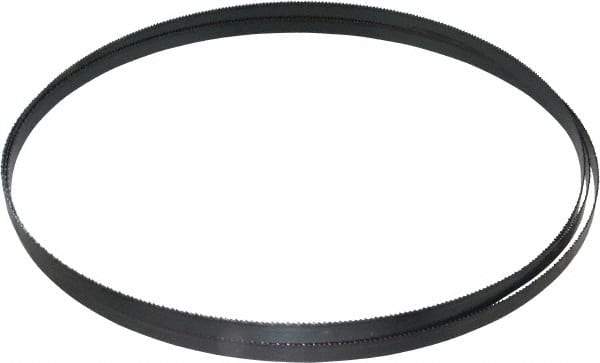 Starrett - 14 TPI, 7' 9" Long x 3/8" Wide x 0.025" Thick, Welded Band Saw Blade - Carbon Steel, Toothed Edge, Raker Tooth Set, Flexible Back, Contour Cutting - Benchmark Tooling