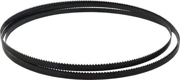 Starrett - 6 TPI, 10' Long x 1/2" Wide x 0.025" Thick, Welded Band Saw Blade - Carbon Steel, Toothed Edge, Raker Tooth Set, Flexible Back, Contour Cutting - Benchmark Tooling