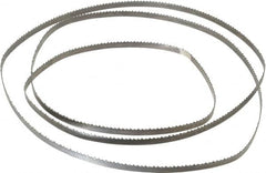 Starrett - 10 TPI, 4' 8-7/8" Long x 1/4" Wide x 0.025" Thick, Welded Band Saw Blade - Carbon Steel, Toothed Edge, Raker Tooth Set, Flexible Back, Contour Cutting - Benchmark Tooling