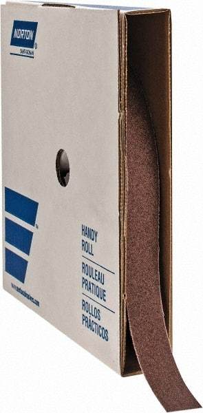 Norton - 1" x 50 Yd 80 Grit Aluminum Oxide Cloth Roll - Medium Grade, J Weighted Backing - Benchmark Tooling