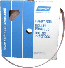 Norton - 1" x 50 Yd 100 Grit Aluminum Oxide Cloth Roll - Fine Grade, J Weighted Backing - Benchmark Tooling
