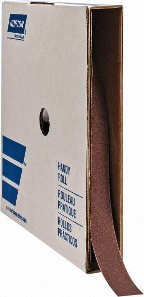 Norton - 1" x 50 Yd 120 Grit Aluminum Oxide Cloth Roll - Fine Grade, J Weighted Backing - Benchmark Tooling