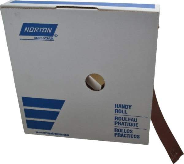 Norton - 1" x 50 Yd 240 Grit Aluminum Oxide Cloth Roll - Very Fine Grade, J Weighted Backing - Benchmark Tooling