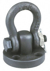 American Drill Bushing - 6,500 Lb Load Capacity Shackle Hoist Ring - 7/16 - 14 Thread, Alloy Steel - Benchmark Tooling