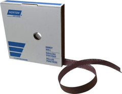 Norton - 1" x 50 Yd 600 Grit Aluminum Oxide Cloth Roll - Extra Fine Grade, J Weighted Backing - Benchmark Tooling