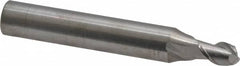 SGS - 1/4", 2 Flute, Single End, Solid Carbide, 0.01" Corner Radius End Mill - 2-1/2" OAL, 45° Helix, Right Hand Flute, 3/8" LOC, Right Hand Cut - Benchmark Tooling