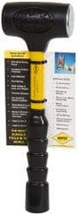 NUPLA - 32 oz Head 2" Face Diam Slim Head Dead Blow Hammer with Steel Face - 12" OAL, Fiberglass Handle - Benchmark Tooling