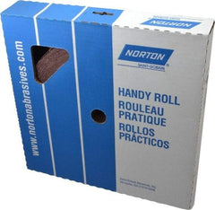 Norton - 1-1/2" x 50 Yd 60 Grit Aluminum Oxide Cloth Roll - Medium Grade, J Weighted Backing - Benchmark Tooling