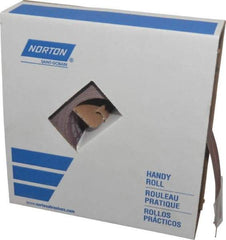 Norton - 1-1/2" x 50 Yd 180 Grit Aluminum Oxide Cloth Roll - Very Fine Grade, J Weighted Backing - Benchmark Tooling