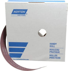 Norton - 1-1/2" x 50 Yd 400 Grit Aluminum Oxide Cloth Roll - Extra Fine Grade, J Weighted Backing - Benchmark Tooling