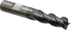 Cleveland - 5/8", 1-5/8" LOC, 5/8" Shank Diam, 3-7/8" OAL, 3 Flute, Powdered Metal Square End Mill - Single End, TiCN Finish, Spiral Flute, 42° Helix, Centercutting, Right Hand Cut, Right Hand Flute, Series PM-539R - Benchmark Tooling