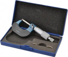 Value Collection - 1 Inch Measurement Range, 0.0001 Inch Graduation, Barrel Anvil, Ratchet Stop Thimble, Mechanical Tube Micrometer - Accurate Up to 0.0001 Inch, Accurate Up to 0.0001 Inch, Enamel Finish, Carbide - Benchmark Tooling