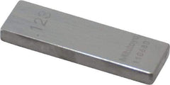 Mitutoyo - 0.123" Rectangular Steel Gage Block - Accuracy Grade 0, Includes Certificate of Inspection - Benchmark Tooling