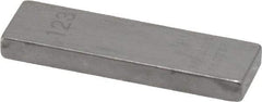 Mitutoyo - 0.123" Rectangular Steel Gage Block - Accuracy Grade AS-1, Includes Certificate of Inspection - Benchmark Tooling