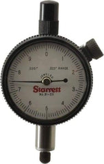 Starrett - 0.025" Range, 0-10 Dial Reading, 0.0001" Graduation Dial Drop Indicator - 1-11/16" Dial, 0.01" Range per Revolution - Benchmark Tooling