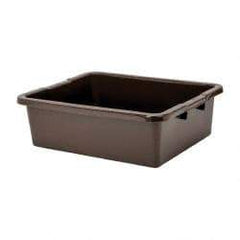 Rubbermaid - 7.1 Gal, Brown Polyethylene Tote Container - Nesting, 21-1/2" Long x 17.1" Wide x 7" High - Benchmark Tooling