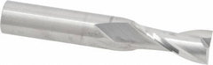 RobbJack - 1/2", 1" LOC, 1/2" Shank Diam, 3" OAL, 2 Flute, Solid Carbide Square End Mill - Single End, Uncoated, Spiral Flute, 30° Helix, Centercutting, Right Hand Cut, Right Hand Flute, Series C1-201 - Benchmark Tooling
