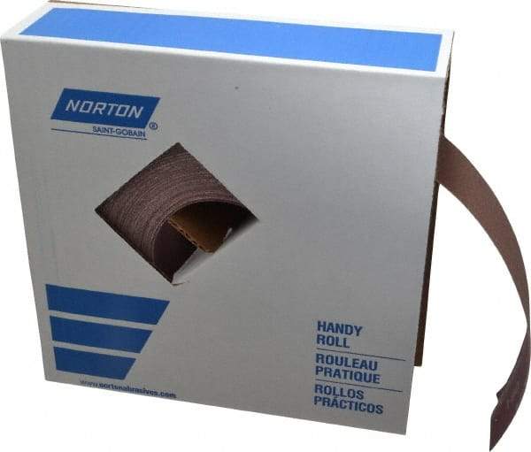 Norton - 2" x 50 Yd 180 Grit Aluminum Oxide Cloth Roll - Very Fine Grade, J Weighted Backing - Benchmark Tooling