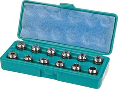 Accupro - 12 Piece, 0.039" to 0.511" Capacity, ER Collet Set - 0.01mm TIR, Series ER20 - Exact Industrial Supply