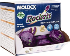 Moldex - Reusable, Corded, 27 dB, Flange Earplugs - Purple, 50 Pairs - Benchmark Tooling