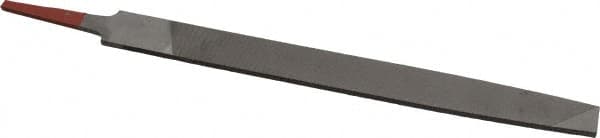 Simonds File - 8" Long, Smooth Cut, Flat American-Pattern File - Double Cut, Tang - Benchmark Tooling