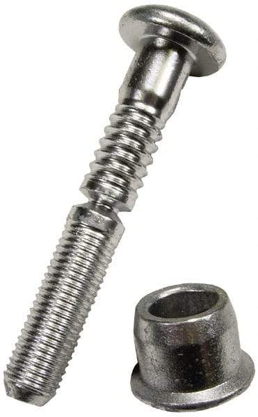 HUCK - Button Head Steel Lockbolt Blind Rivet - 1/4" to 3/8" Grip, 1/2" Head Diam, 1/4" Body Diam - Benchmark Tooling