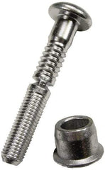 HUCK - Button Head Steel Lockbolt Blind Rivet - 1/2" to 5/8" Grip, 1/2" Head Diam, 1/4" Body Diam - Benchmark Tooling