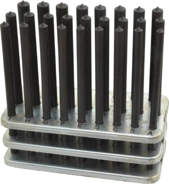 Value Collection - 26 Piece, Transfer Punch Set - Round Shank - Benchmark Tooling