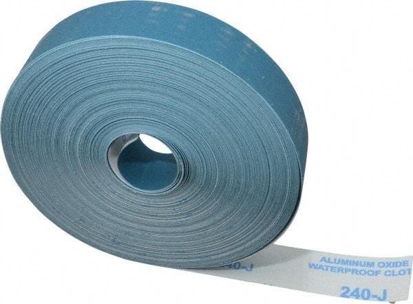 Value Collection - 1-1/2" x 50 Yd 240 Grit Aluminum Oxide Cloth Roll - Very Fine Grade, J Weighted Backing - Benchmark Tooling