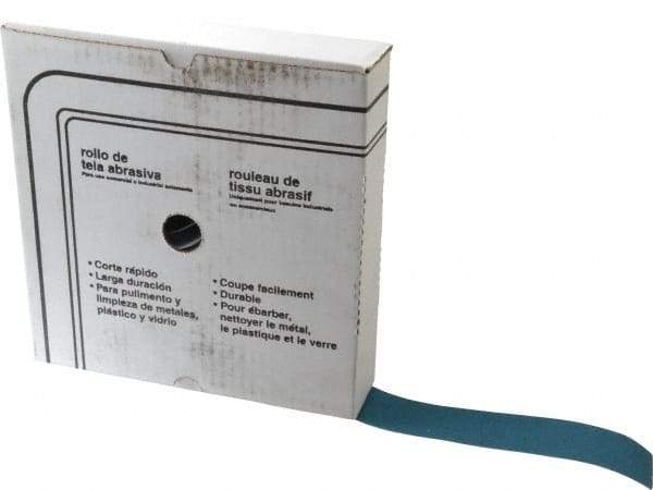 Value Collection - 1-1/2" x 50 Yd 180 Grit Aluminum Oxide Cloth Roll - Very Fine Grade, J Weighted Backing - Benchmark Tooling