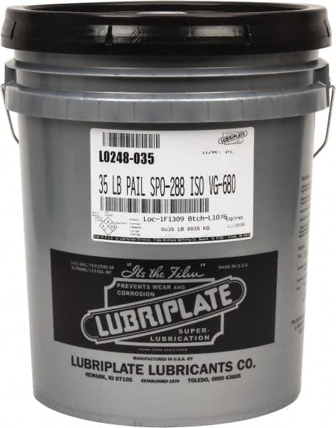 Lubriplate - 5 Gal Pail, Mineral Gear Oil - 184 SUS Viscosity at 210°F, 3314 SUS Viscosity at 100°F, ISO 680 - Benchmark Tooling