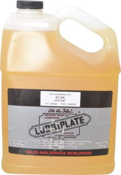 Lubriplate - 1 Gal Bottle, ISO 100, SAE 30, Air Compressor Oil - 430 Viscosity (SUS) at 100°F, 63 Viscosity (SUS) at 210°F, Series AC-2A - Benchmark Tooling