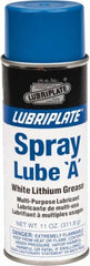 Lubriplate - 12 oz Aerosol Lithium General Purpose Grease - White, 150°F Max Temp, NLGIG 1, - Benchmark Tooling