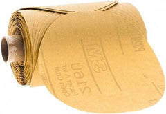 3M - Adhesive PSA Disc - Extra Fine Grade, Gold, Paper Backing, Flexible, Use with Random Orbital Sanders - Benchmark Tooling
