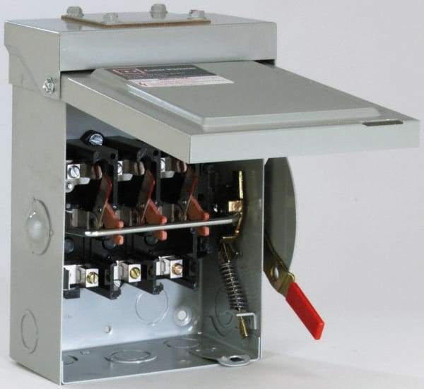 Eaton Cutler-Hammer - 200 Amp, 240 VAC, 3 Pole Nonfused Safety Switch - NEMA 3R, 3 Phase, 15 hp at 240 VAC (Single Phase), 50 hp at 240 VAC (Triple Phase), 3PST Contact Form - Benchmark Tooling