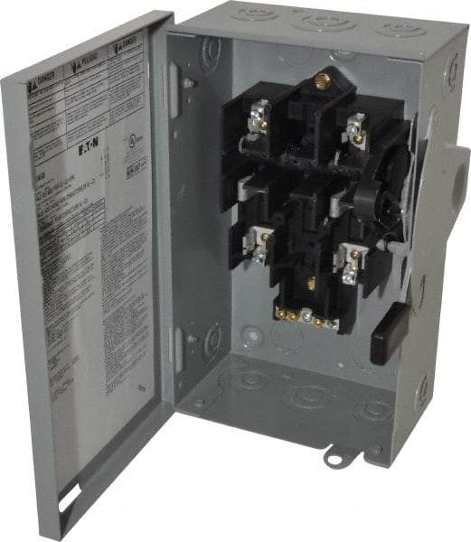 Eaton Cutler-Hammer - 30 Amp, 240 VAC, 2 Pole Fused Safety Switch - NEMA 1, 1 Phase, DPST Contact Form - Benchmark Tooling