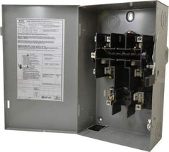 Eaton Cutler-Hammer - 60 Amp, 240 VAC, 2 Pole Fused Safety Switch - NEMA 1, 1 Phase, 3 to 10 hp at 240 VAC (Single Phase), 7-1/2 to 15 hp at 240 VAC (Triple Phase), DPST Contact Form - Benchmark Tooling