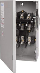 Eaton Cutler-Hammer - 60 Amp, 240 VAC, 3 Pole Fused Safety Switch - NEMA 1, 1 Phase, 3 to 10 hp at 240 VAC (Single Phase), 7-1/2 to 15 hp at 240 VAC (Triple Phase), 3PST Contact Form - Benchmark Tooling