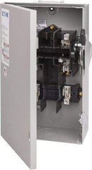 Eaton Cutler-Hammer - 60 Amp, 240 VAC, 2 Pole Fused Safety Switch - NEMA 3R, 3 Phase, 3 to 10 hp at 240 VAC (Single Phase), 7-1/2 to 15 hp at 240 VAC (Triple Phase), DPST Contact Form - Benchmark Tooling