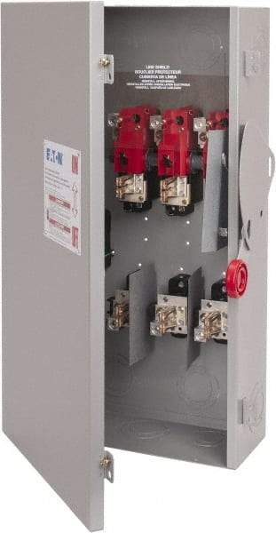 Eaton Cutler-Hammer - 200 Amp, 250 VDC, 480-600 VAC, 3 Pole Fused Safety Switch - NEMA 1, 1 Phase, 50 hp at 480/600 VAC (Single Phase), 125 hp at 480 VAC, 150 hp at 600 VAC (Triple Phase), 3PST Contact Form - Benchmark Tooling