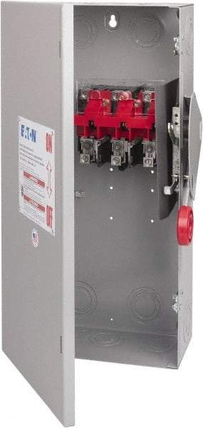 Eaton Cutler-Hammer - 100 Amp, 250 VDC, 480-600 VAC, 3 Pole Nonfused Safety Switch - NEMA 1, 1 Phase, 40 hp at 480 VAC, 50 hp at 600 VAC (Single Phase), 75 hp at 480 VAC, 100 hp at 600 VAC, 20 hp at 250 VDC (Triple Phase), 3PST Contact Form - Benchmark Tooling