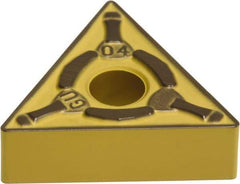 Sumitomo - TNMG333 EGU Grade AC810P Carbide Turning Insert - Al2O3 Finish, 60° Triangle, 3/8" Inscr Circle, 3/16" Thick, 3/64" Corner Radius - Benchmark Tooling