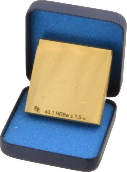 Made in USA - Rockwell B Scale, Hardness Calibration Test Block - B40 Hardness, Low Hardness Range Description, 2 Piece - Benchmark Tooling