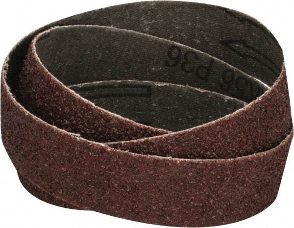 Tru-Maxx - 1" Wide x 30" OAL, 36 Grit, Aluminum Oxide Abrasive Belt - Aluminum Oxide, Very Coarse, Coated, X Weighted Cloth Backing - Benchmark Tooling