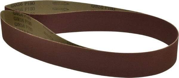 Tru-Maxx - 2" Wide x 72" OAL, 180 Grit, Aluminum Oxide Abrasive Belt - Aluminum Oxide, Very Fine, Coated, X Weighted Cloth Backing - Benchmark Tooling